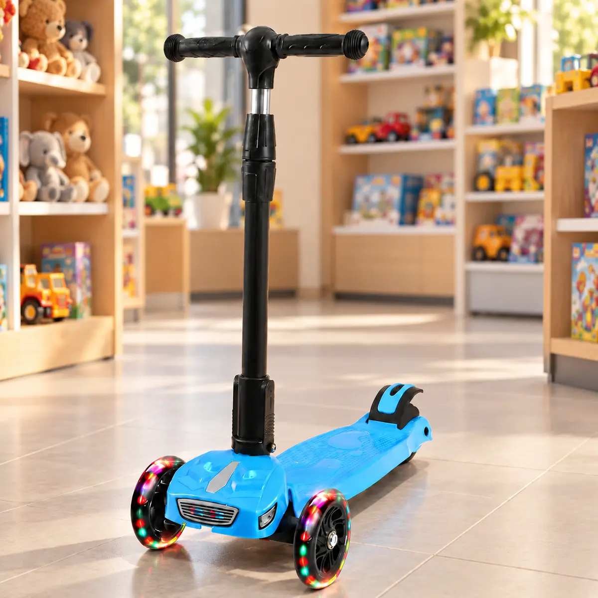 Blue FlashRider X3 Premium LED Kids Scooter
